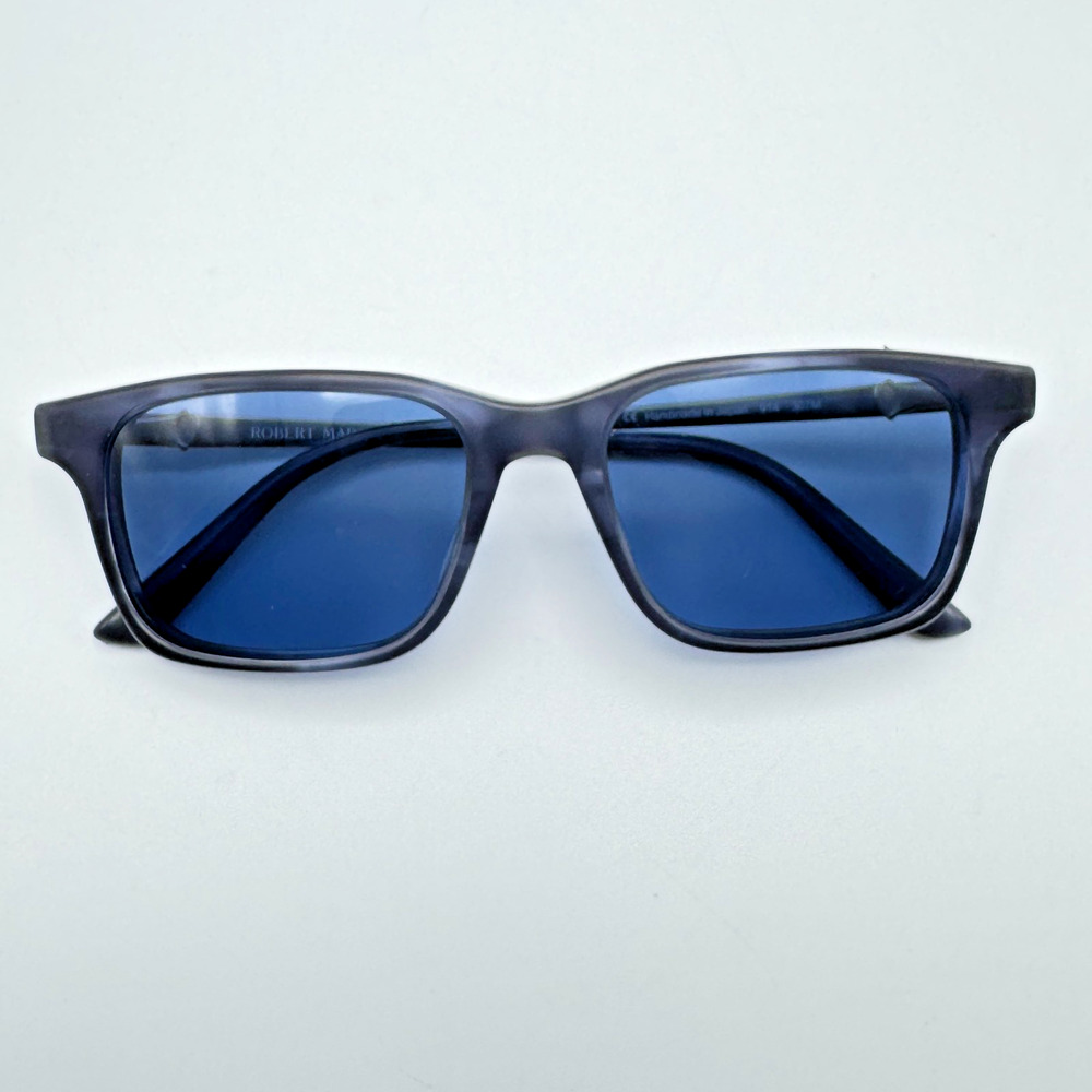 Robert Marc Sunglasses 914 307M Blue Rectangle Frame Blue Lens 62-16-147 New